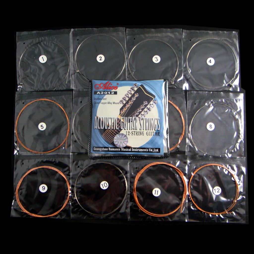 Acoustic Guitar String Set Imported Stainless Steel Wire Multi Color Musical Instrument Accessories for Folk 12 String Guitar