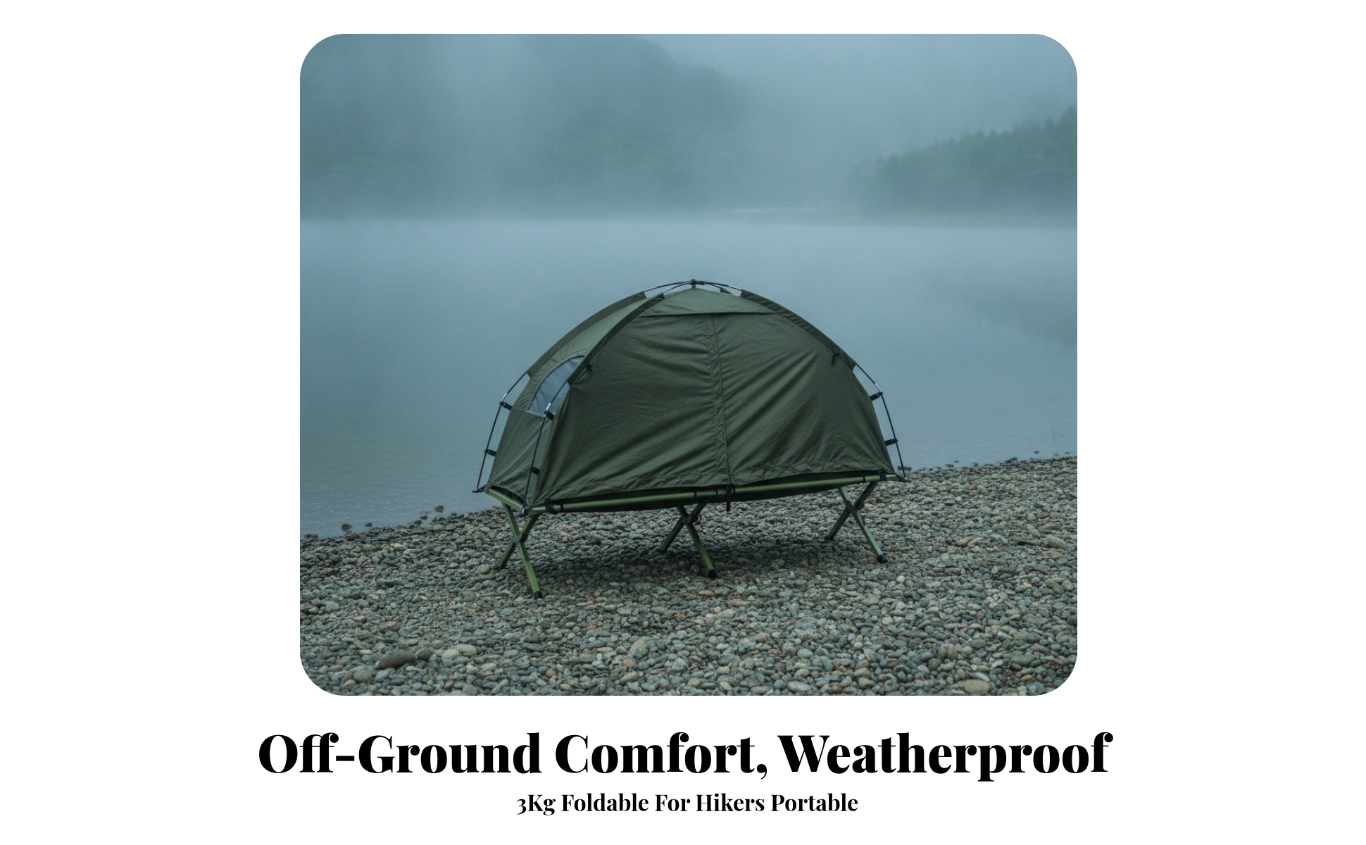 Camping Tent Sturdy Outdoor Tent Shelter Breathable Stable for Campers, Fishing, Backyard