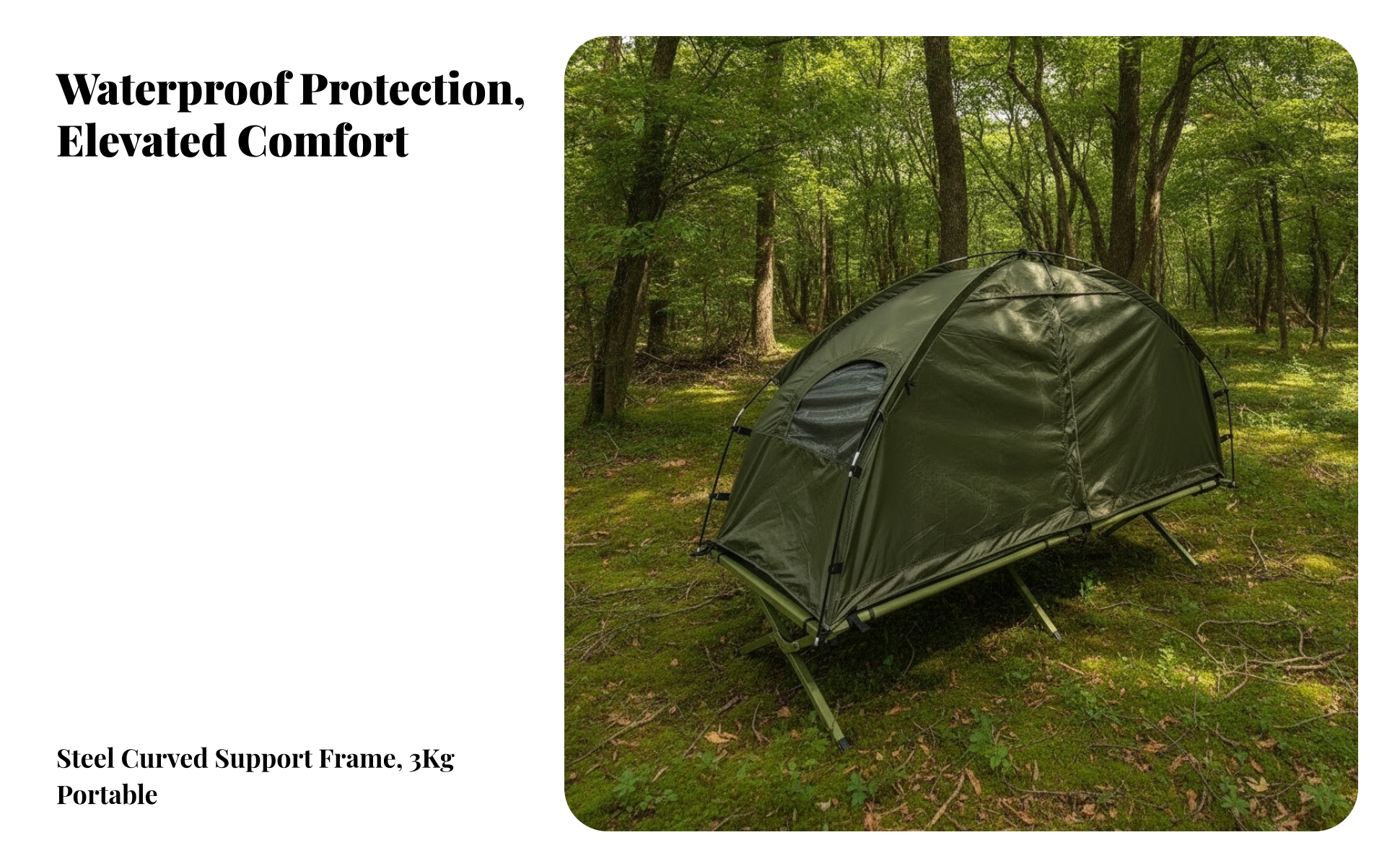 Camping Tent Sturdy Outdoor Tent Shelter Breathable Stable for Campers, Fishing, Backyard