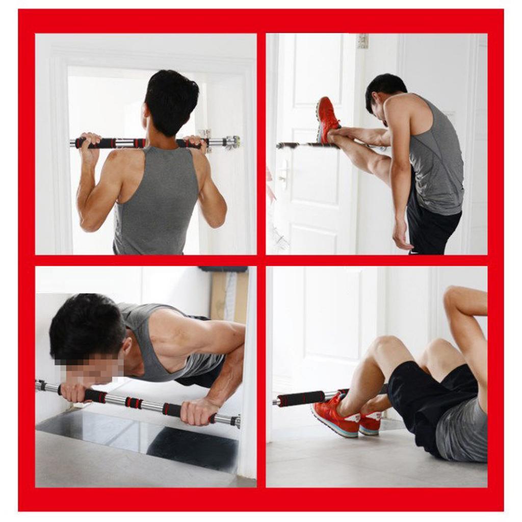 Multifunctional Door Pull Up Bar No Drill Telescopic Fitness Stretch Bar for Home Gym Tools Exercise