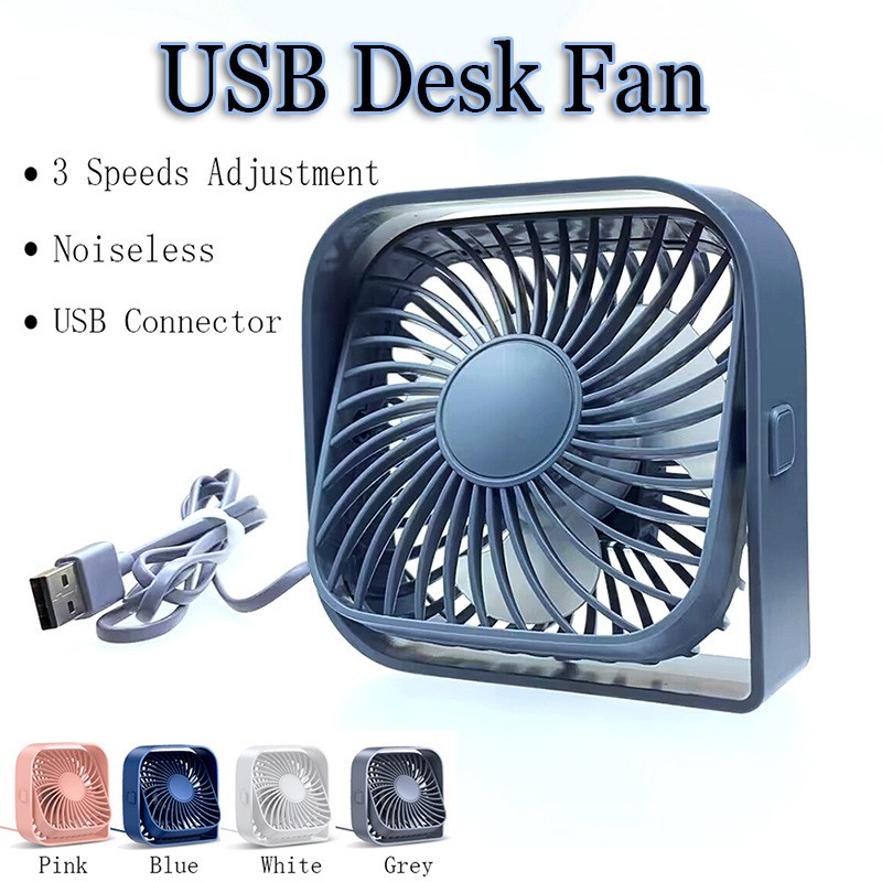 USB mini stoni ventilator, 3 brzine, tihi lični ventilator, prenosivi mali stoni ventilator sa USB priključkom, bešumni stoni ventilator za kućnu kancelariju