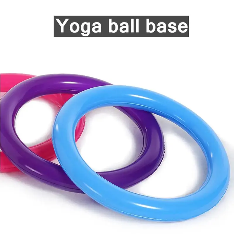 1PC Baza za pilates loptu za teretanu i jogu, neklizajuća, otporna na eksploziju, PVC, okrugla, zadebljana, stabilna, fiksni prsten za vežbanje