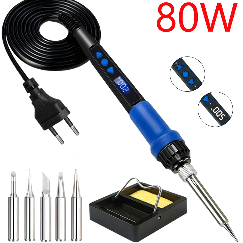 908D Blue komplet za lemljenje, lemilica sa podesivom temperaturom, pogodna za popravku kućnih aparata i DIY projekte.