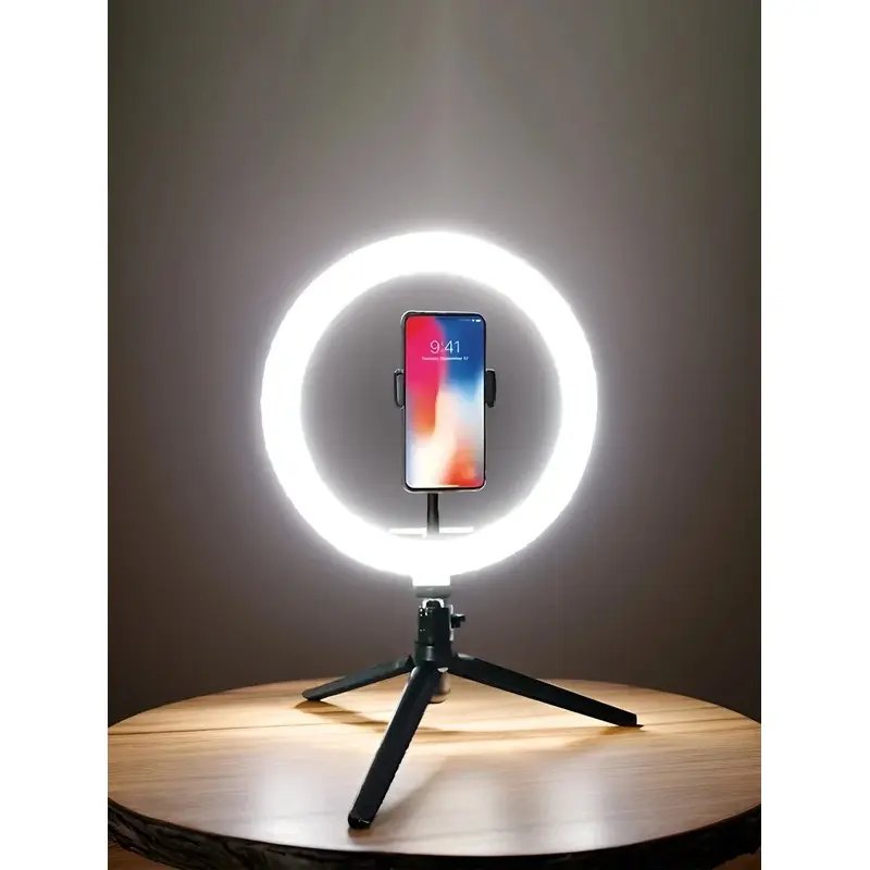 Desiontal 26cm Ring Light sa stativom, RGB džepno svetlo za fotografiju i video. Sadrži izbor boja jednim klikom,