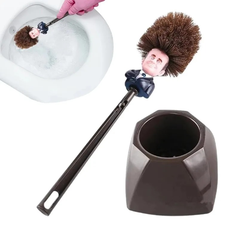 WC četka sa postoljem Emmanuel Macron, kreativna četka za toalet, poklon