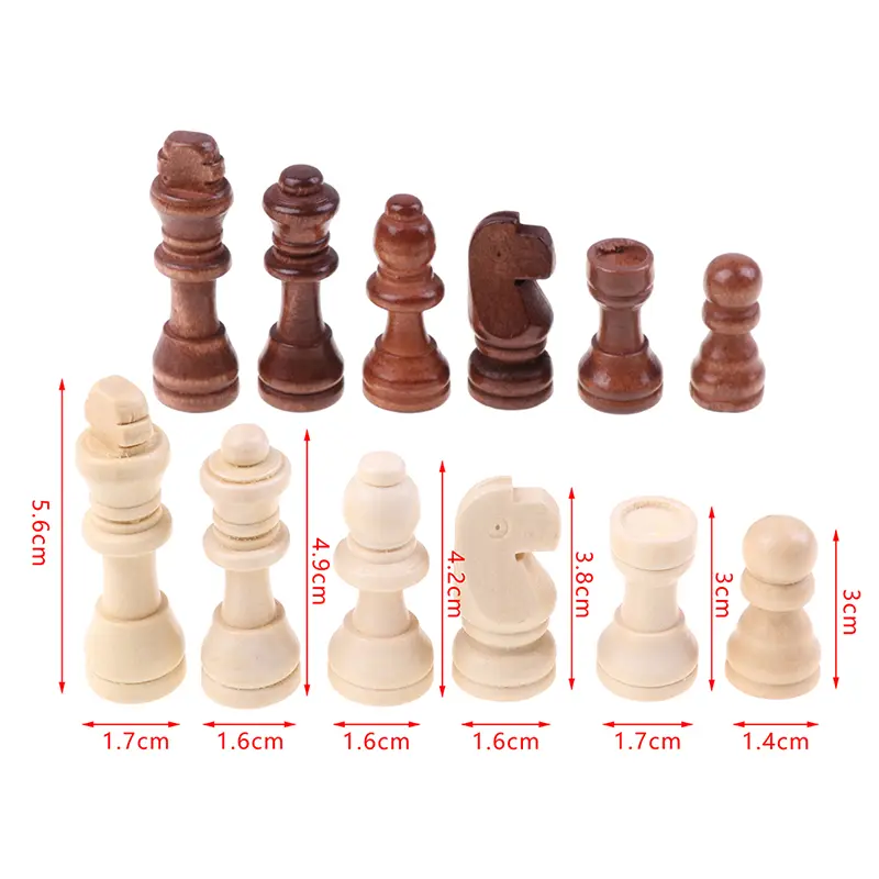 32 kom/set 2.2 inčne drvene šahovske figure, međunarodni šah, šahovske figure, zabavni dodaci.