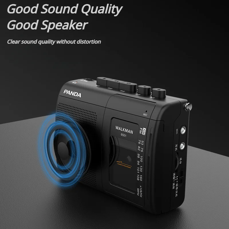 Panda 6501 Portable Cassette Player AM/FM Radio Recorder with Hi-Fi Speaker
