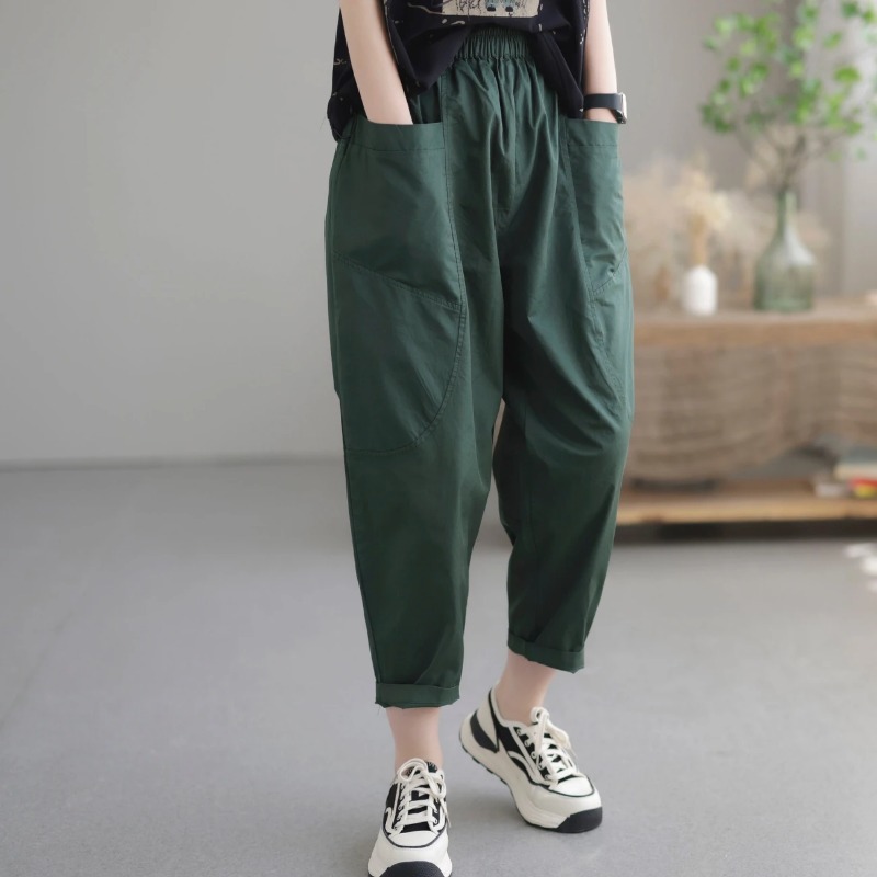 Ženske ležerne pantalone jesenji novitet jednostavne tanke moderne retro harem trendi