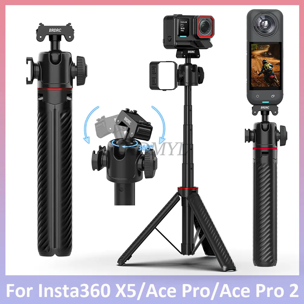 Selfie štap za Insta360 X5/Ace Pro/Ace Pro 2 sa magnetnom bazom za brzo otpuštanje, tronožac, podesiva produžna šipka, Vlgo ručka, dodatna oprema