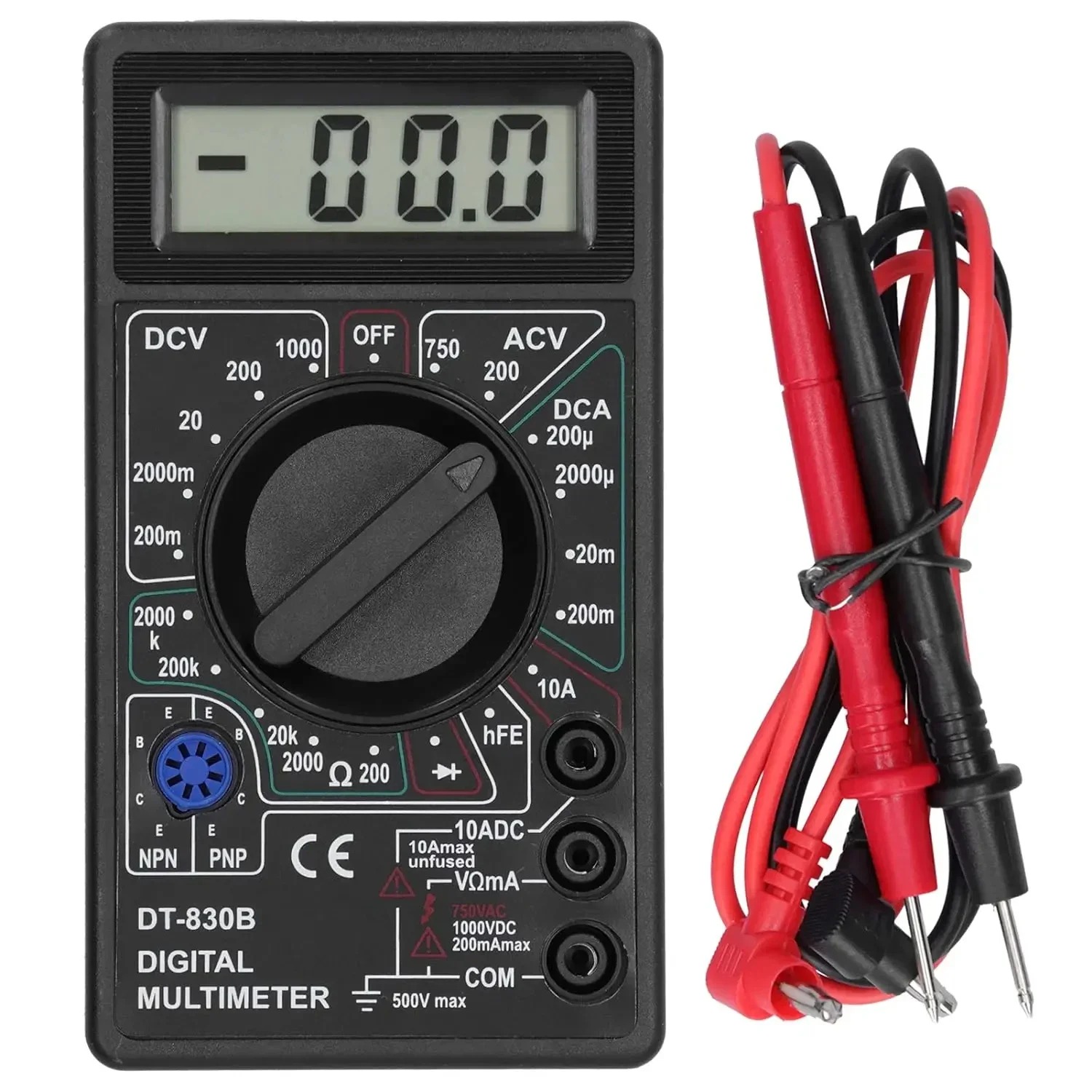 DT-830B Digitalni multimetar digitalni voltmetar ampermetar ručni multimetar crni