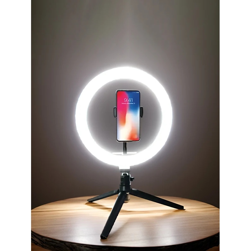 Desiontal 26cm Ring Light sa stativom, RGB džepno svetlo za fotografiju i video. Sadrži izbor boja jednim klikom,