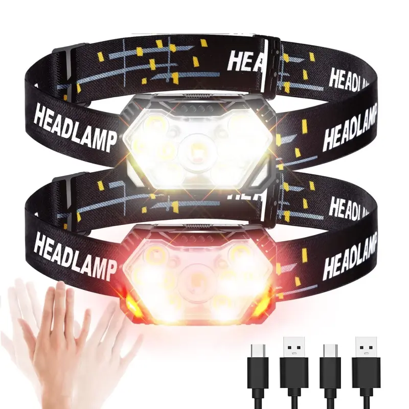 9 LED jaka čeona lampa USB punjiva sa senzorom pokreta prenosiva za pecanje kampovanje radna baterijska lampa