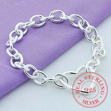 Ženske narukvice 925 sterling srebro narukvica sa kopčom u obliku srca za žene romantične narukvice srebrni 925 nakit