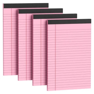 Pakovanje od 4 roze samolepljiva papirića 5x8 inča, beležnice sa linijama koje se cepaju, pogodno za učenje, liste obaveza, kancelarijski posao itd.