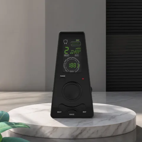 Elektronski metronom sa podesivom jačinom zvuka i brzinom ritma, digitalni metronom sa tajmerom za klavir, gitaru, bubnjeve i violinu