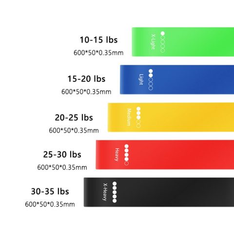 Set od 5 nivoa joga elastičnih traka za vežbanje, elastične trake za trening snage, pilates, istezanje i kućni fitnes