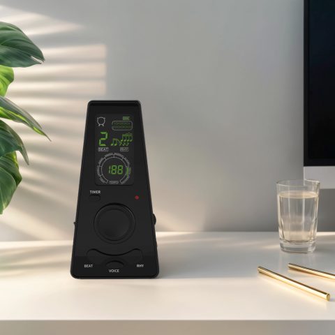 Elektronski metronom sa podesivom jačinom zvuka i brzinom ritma, digitalni metronom sa tajmerom za klavir, gitaru, bubnjeve i violinu