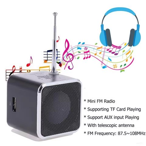 Mini Bluetooth zvučnik radio FM prenosivi Mp3 plejer bežična mala zvučna kutija muzika