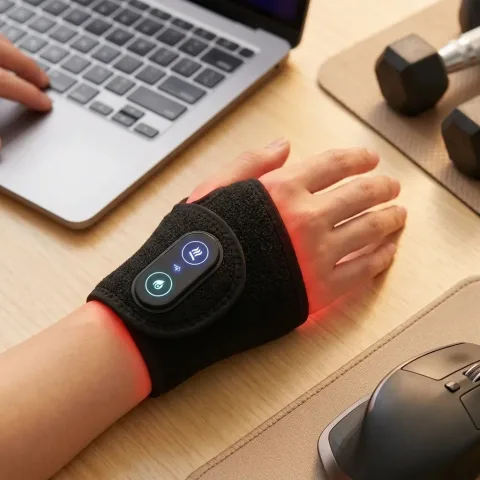 Steznik za zglob sa grejanjem i masažom, USB napajanje, podesiv, za kancelarijski rad, gejming, fitnes, za muškarce i žene