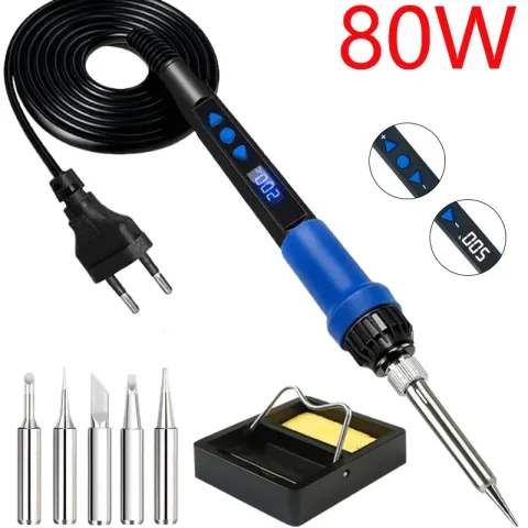 908D Blue komplet za lemljenje, lemilica sa podesivom temperaturom, pogodna za popravku kućnih aparata i DIY projekte.