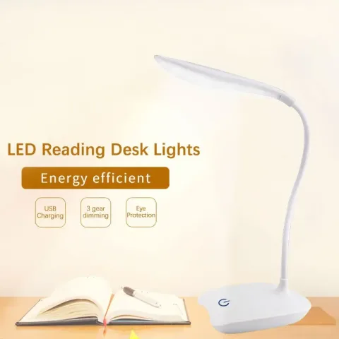 LED stona lampa USB punjiva lampa za zaštitu očiju noćno svetlo za sobu spavaća soba pored kreveta lampa za čitanje za studente