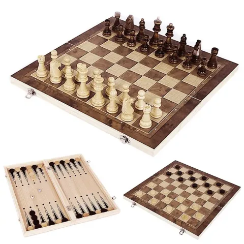 3 u 1 šahovska tabla sklopiva drvena garnitura za šah izuzetan šahovski set set za šah i dame