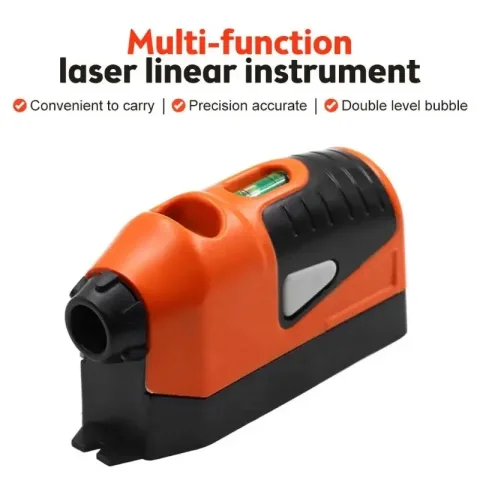 1set Mini prenosivi laserski nivelir, vertikalna i horizontalna laserska linija, alat za merenje, libela