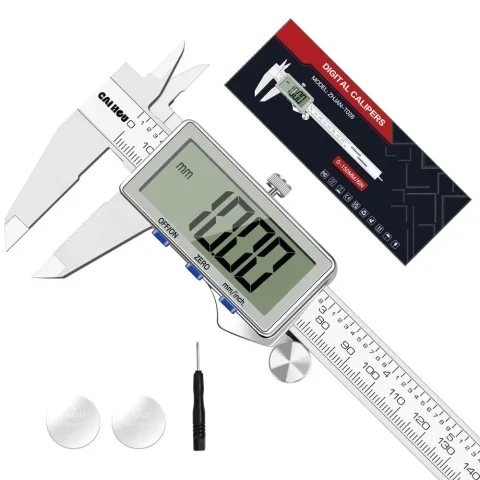 Digitalni šubler, unapređeni digitalni šubler od nerđajućeg čelika 150mm/6 inča sa velikim LCD ekranom, savršen za kućnu upotrebu, „uradi sam“ projekte