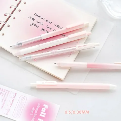 Set od 5 gradijent gel olovaka za pisanje, estetski dizajn, 0.5mm/0.38mm, za školski pribor i kancelarijski materijal