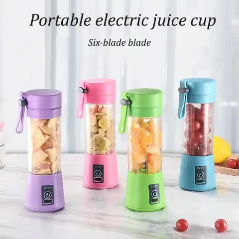 Prenosivi blender za sok, USB putna čaša za ceđenje soka, mašina za pripremu hrane za bebe sa unapređenih 6 sečiva i snažnim motorom od 4000mAh