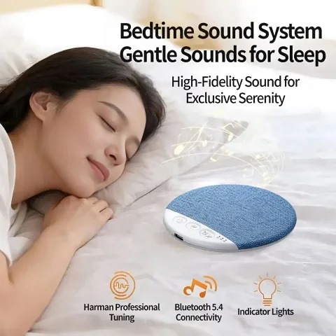 Mini Bluetooth zvučnik za spavanje sa zvukovima prirode, belim šumom, bežični MP3 muzički plejer, ultra tanak, sa funkcijom tajmera za isključivanje