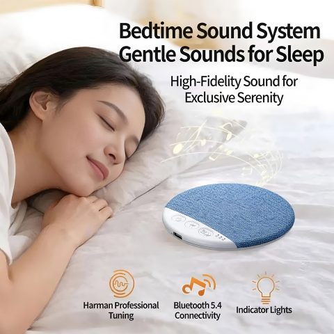 Mini Bluetooth zvučnik za spavanje sa zvukovima prirode, belim šumom, bežični MP3 muzički plejer, ultra tanak, sa funkcijom tajmera za isključivanje