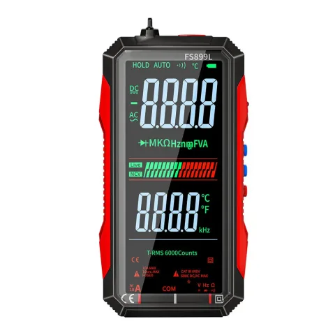 Digitalni multimetar 4.8'' LCD u boji 6000 impulsa sa automatskim rasponom i punjivom baterijom za testiranje elektronike