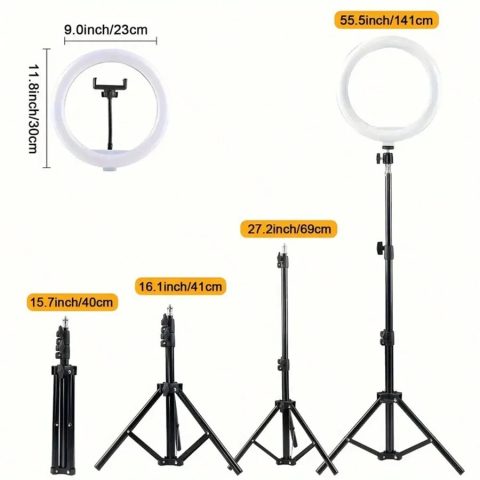 12-inčni ring light stativ USB daljinski upravljač Ring svetlo za selfije sa stativom Osvetlite svoju briljantnost