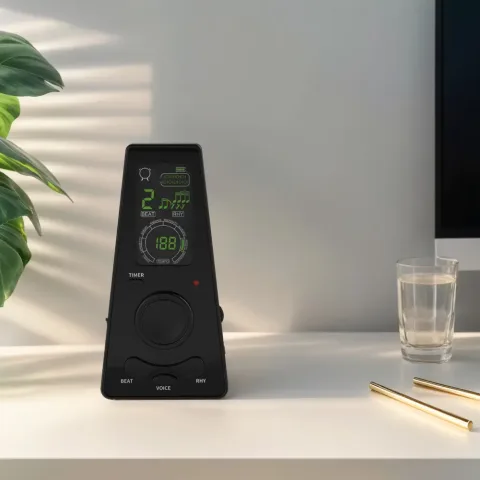 Elektronski metronom sa podesivom jačinom zvuka i brzinom ritma, digitalni metronom sa tajmerom za klavir, gitaru, bubnjeve i violinu