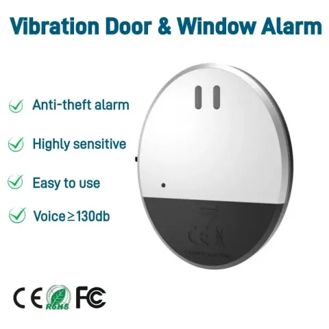 Vibracioni alarm za vrata i prozore, ultra tanki senzorski sigurnosni alarm protiv krađe za kuću, hotel, apartman i studentski dom