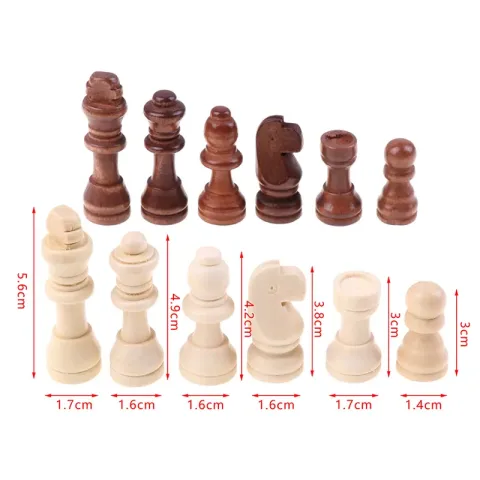 32 kom/set 2.2 inčne drvene šahovske figure, međunarodni šah, šahovske figure, zabavni dodaci.