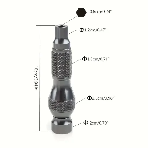 Set preciznih odvijača - Aluminijumska drška, sa dizajnom unutrašnje šestougaone glave, drška 6,35 mm, adapter 1/4"