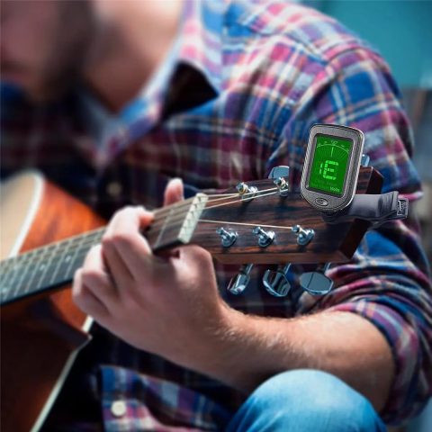 Štimer za gitaru za sve instrumente, elektronski štimer sa štipaljkom za gitaru, bas, ukulele, violinu, mandolinu, bendžo..
