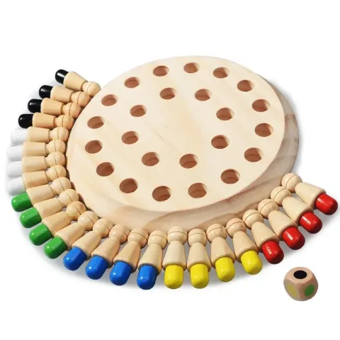 Drvene edukativne igračke Montessori Memory Match šahovska igra za decu