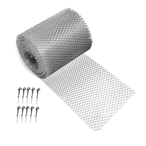 Mrežasti filter za oluke, zaštitna mrežica za oluke, DIY zaštita od lišća u rolni sa 10 vezica za fiksiranje