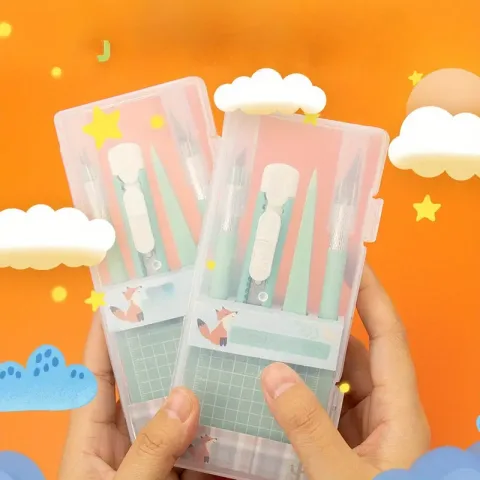 DIY set alata za spomenare, set ručnih alata sa skalpelom za rezbarenje, pincetom, mini podlogom za sečenje, školski i kancelarijski pribor za rukotvorine