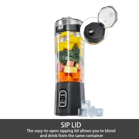 Prenosivi električni blender za sok 700ML USB punjivi mikser za voće sa 6 sečiva za šejkove, smutije i ceđenje svežeg soka
