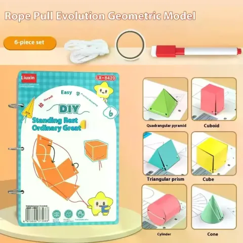 1 set Spatial Thinking Training DIY Math Learning Book 3D Geometry Quiet Book za decu Montessori edukativna radna sveska za vežbanje