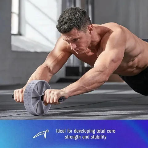 Ab Wheel Roller trenažer za trbušne mišiće, oprema za vežbanje kod kuće, fitnes trening za muškarce, prenosiv, izdržljiv, neklizajući.